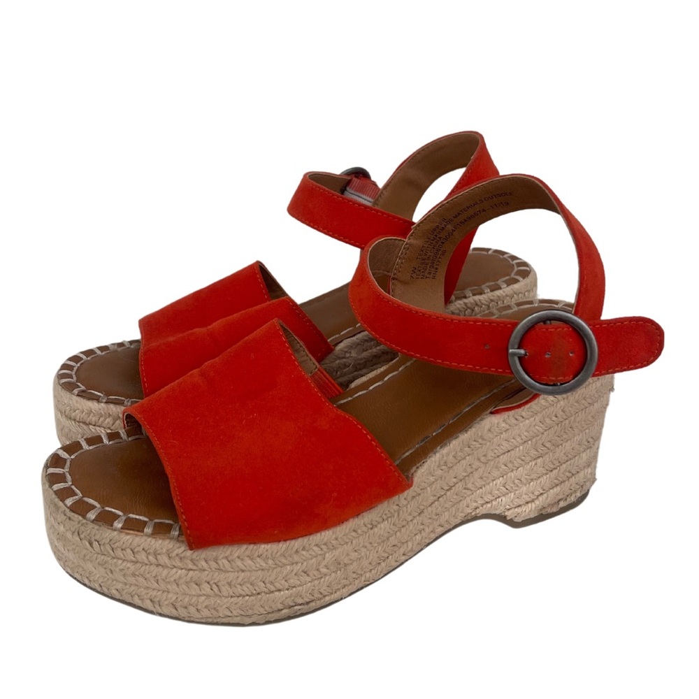Orange Platform Espadrilles Sandals (7W)
